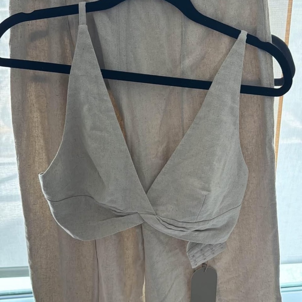 Beige Halter Top & pants